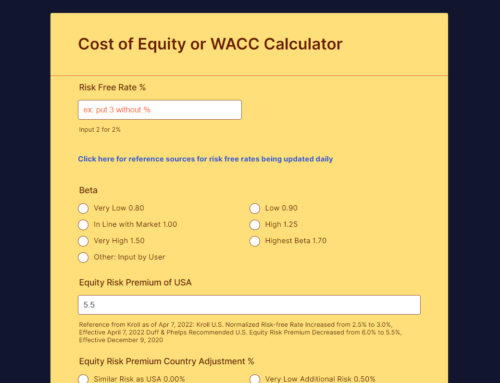 Valtech Discount Rate and WACC Calculator